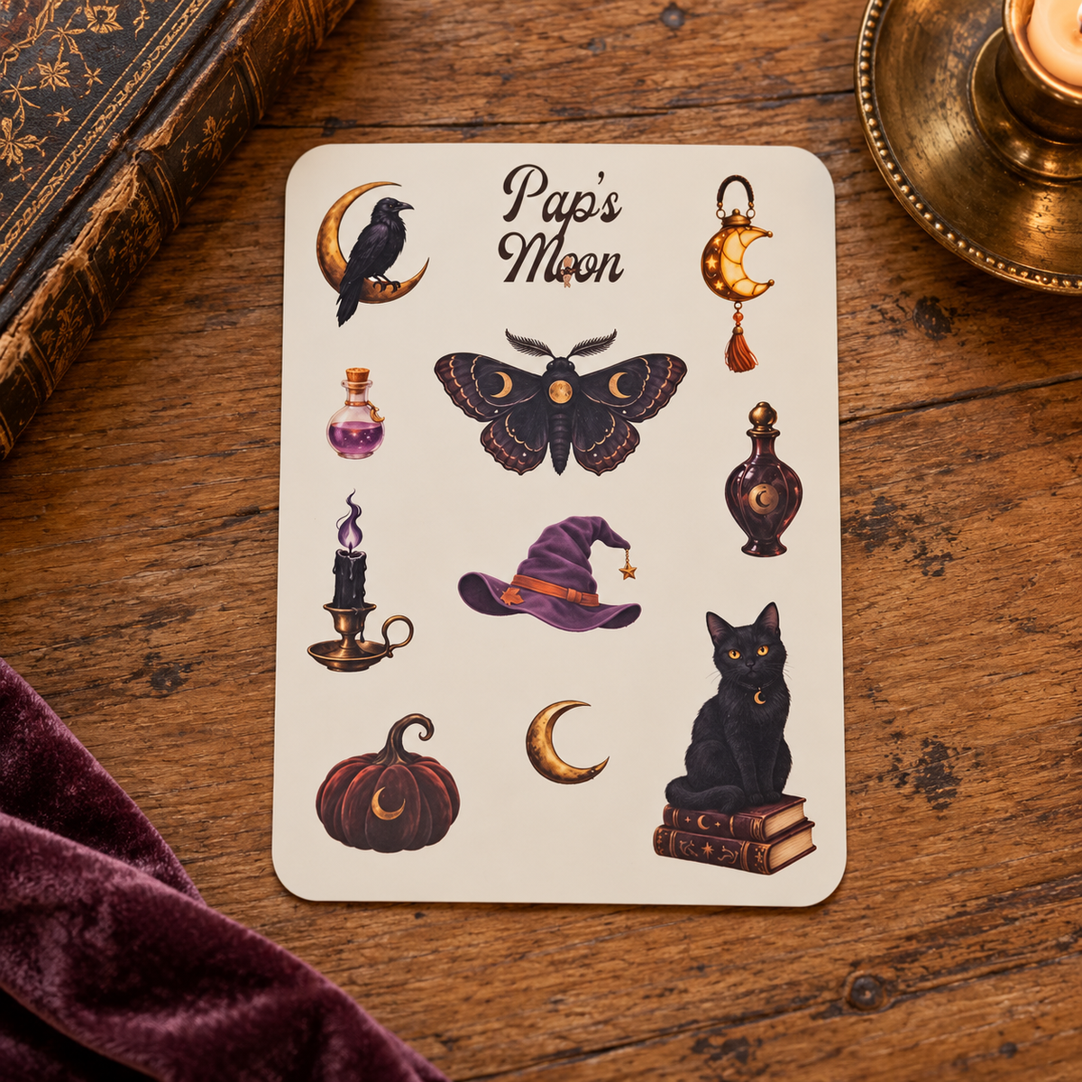 Planche de stickers - Sortilèges de lune