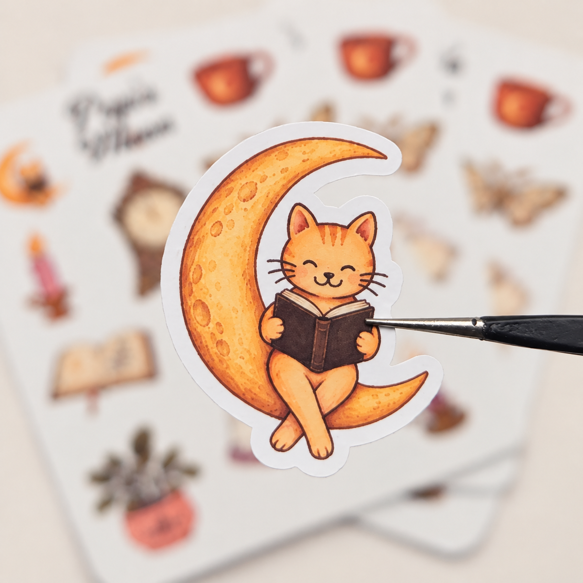 Planche de stickers - Lecture enchantée