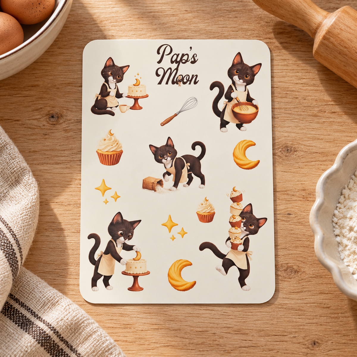 Planche de stickers - Napo pâtisserie